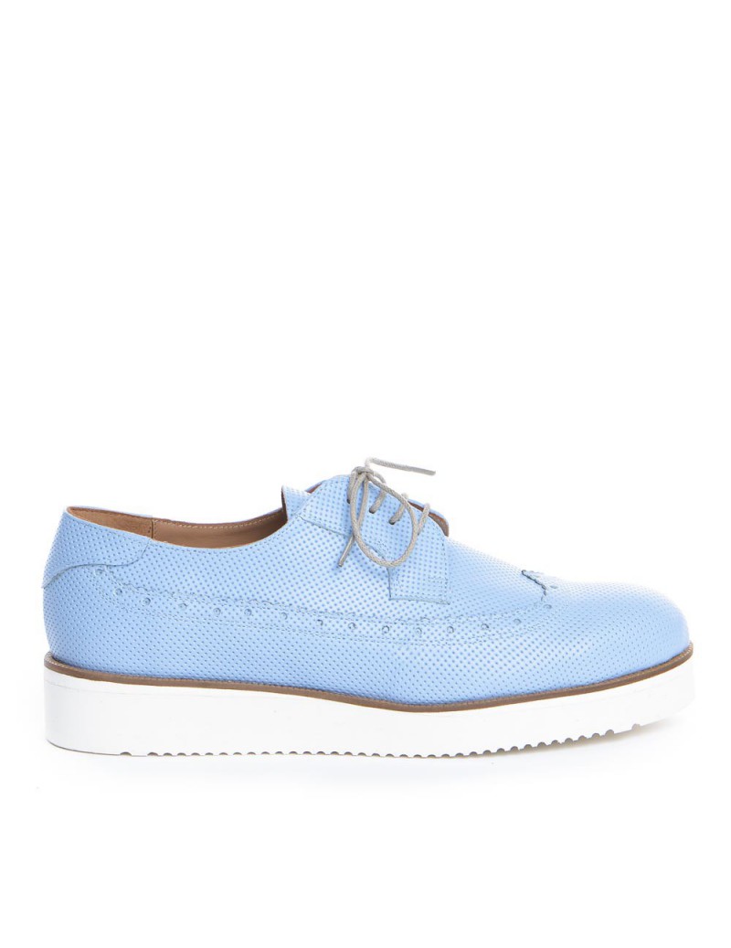 Pantofi oxford dama piele naturala Bleu - The5thelement.ro