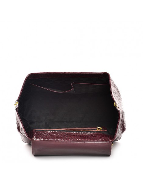 Geanta Rucsac Piele Naturala Burgundy Classy Lady - The5thelement.ro