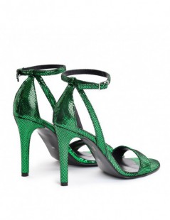 Sandale dama piele naturala Verde DISCO Simple - The5thelement.ro