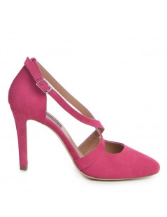 Pantofi stiletto piele naturala Fuchsia Valentina - The5thelement.ro