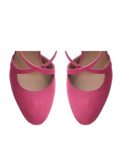 Pantofi stiletto piele naturala Fuchsia Valentina - The5thelement.ro