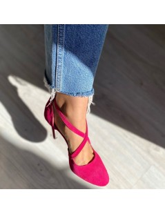 Pantofi stiletto piele naturala Fuchsia Valentina - The5thelement.ro