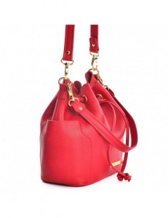 Geanta Dama Piele Naturala Summer Bucket Bag Red - The5thelement.ro