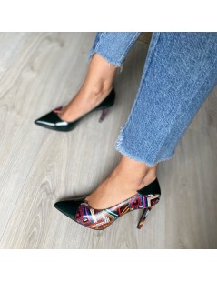 Pantofi Stiletto Piele Naturala Verde Selma - The5thelement.ro