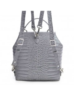 Geanta Dama Piele Naturala Gri Minimal - The5thelement.ro