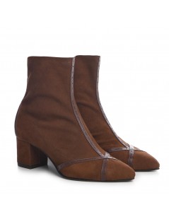 Ghete Dama Piele Naturala Camel Kylie - The5thelement.ro