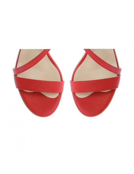 Sandale dama piele naturala Evening Red - The5thelement.ro