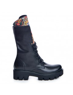 Bocanci dama Piele Naturala Negru Untold - The5thelement.ro