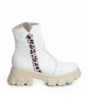 Bocanci dama Piele Naturala Alb Taylor
