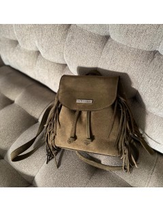Rucsac Dama Piele Naturala Khaki Lolita - The5thelement.ro