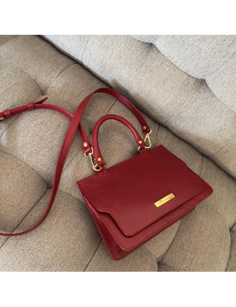 Geanta Piele Naturala Dama Lily Burgundy - The5thelement.ro