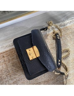 Geanta Piele Naturala Dama Urban Bag Black Snake - The5thelement.ro