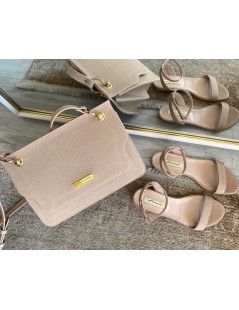 Geanta Dama Piele Naturala Cappuccino Cross-Body - The5thelement.ro