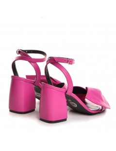 Sandale piele toc gros Fucsia Paola - The5thelement.ro