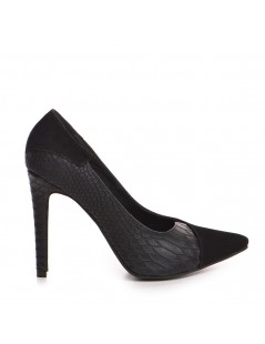 Pantofi stiletto piele naturala Negru Selma - The5thelement.ro