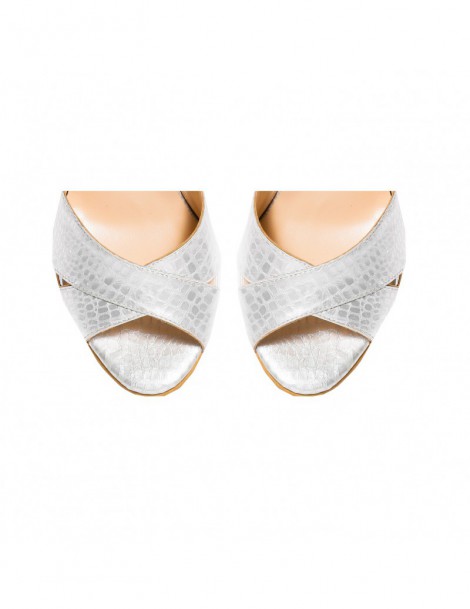 Sandale dama Keira Silver Piele Naturala - The5thelement.ro