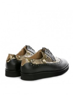 Pantofi oxford dama piele naturala Black - The5thelement.ro