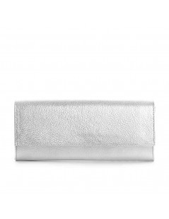 Clutch Piele Naturala Argintiu Mini - The5thelement.ro