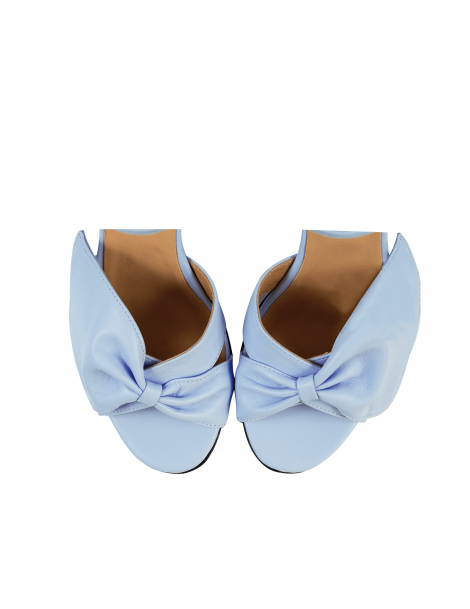 Sandale piele toc gros Bleu Paola - The5thelement.ro