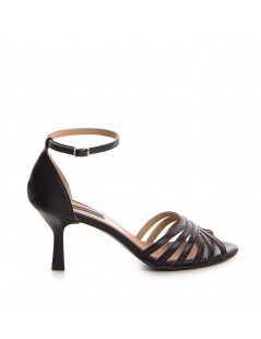 Sandale piele toc gros Negru Selena - The5thelement.ro