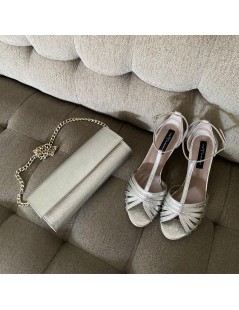 Clutch Piele Naturala Argintiu Mini - The5thelement.ro