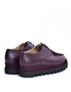 Pantofi oxford dama piele naturala Sport Burgundy - The5thelement.ro