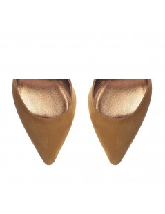 Pantofi dama Stiletto Camel Piele Naturala - The5thelement.ro