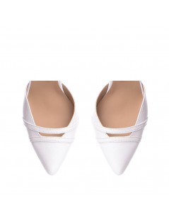 Pantofi mireasa piele naturala Alb Adele - The5thelement.ro