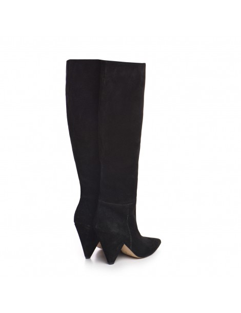 Cizme dama Piele Naturala Negru Cone - The5thelement.ro