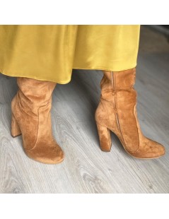 Cizme dama Long Boots Crem Piele Naturala - The5thelement.ro