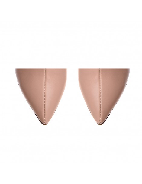 Botine Dama Piele Naturala Bej Sorina - The5thelement.ro