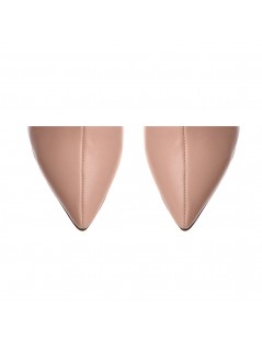 Botine Dama Piele Naturala Bej Sorina - The5thelement.ro