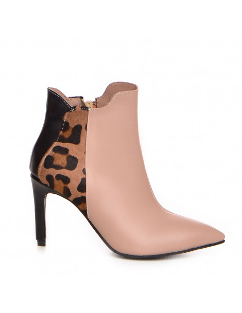 Botine Dama Piele Naturala Bej Sorina - The5thelement.ro