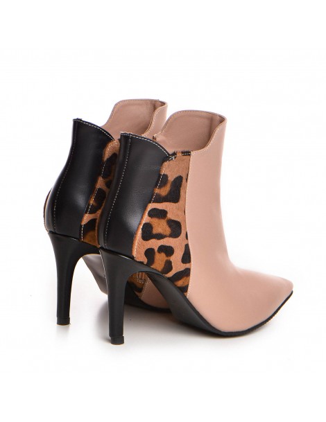 Botine Dama Piele Naturala Bej Sorina - The5thelement.ro
