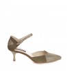 Pantofi stiletto piele naturala Kahki Coco