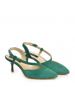 Pantofi stiletto piele naturala Verde Betty - The5thelement.ro