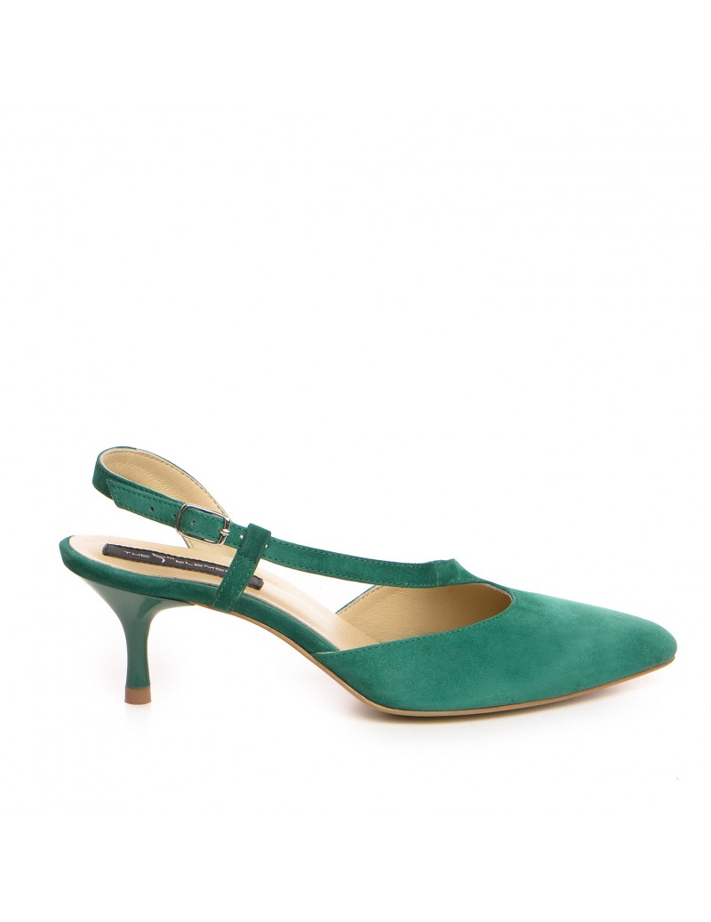 Pantofi stiletto piele naturala Verde Betty - The5thelement.ro