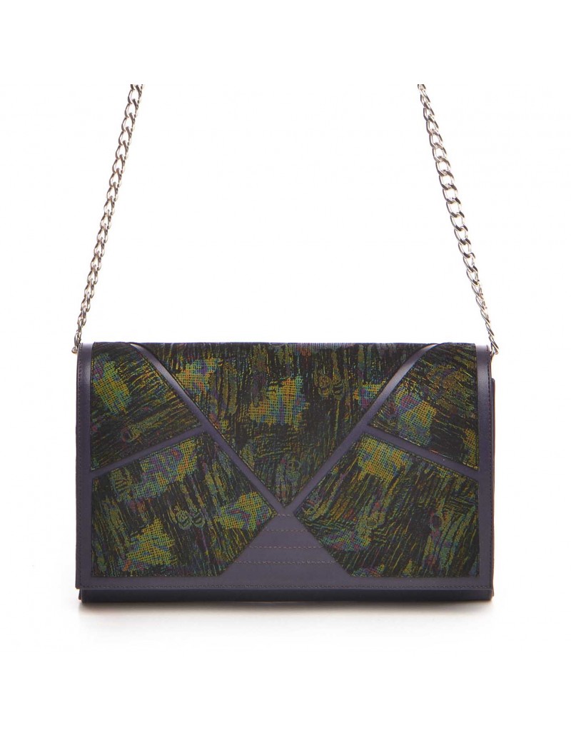Clutch Piele Naturala Verde Inception - The5thelement.ro