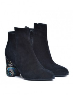 Ghete Dama Piele Naturala Rogue Negru - The5thelement.ro