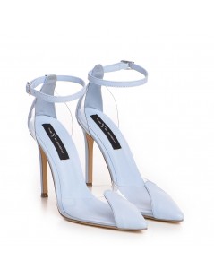 Pantofi stiletto piele naturala Bleu Whitney - The5thelement.ro