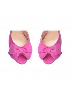Sandale piele toc gros Roz Bow Daisy - The5thelement.ro
