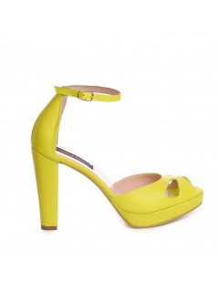 Sandale cu platforma piele naturala Lime The 70's Sandals - The5thelement.ro