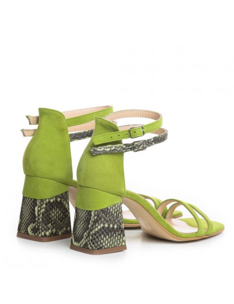 Sandale dama Verde Lime Lara Piele Naturala - The5thelement.ro