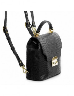 Geanta Dama Piele Naturala Minimal Negru Snake - The5thelement.ro