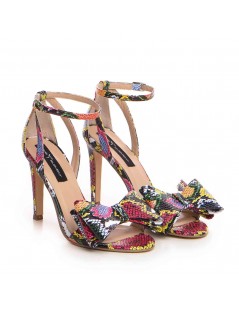 Sandale dama Piele Naturala Multicolor Bow - The5thelement.ro