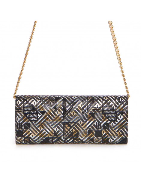 Clutch Piele Naturala Aztec Negru Mini - The5thelement.ro