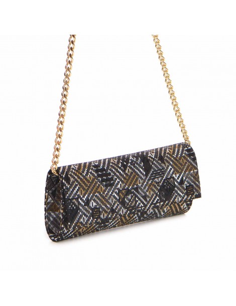 Clutch Piele Naturala Aztec Negru Mini - The5thelement.ro