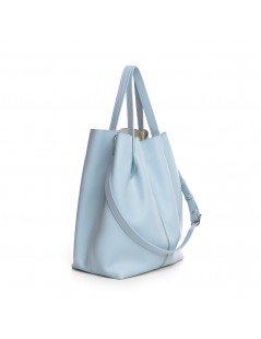 Geanta Dama Piele Naturala Bleu Shopper XL - The5thelement.ro