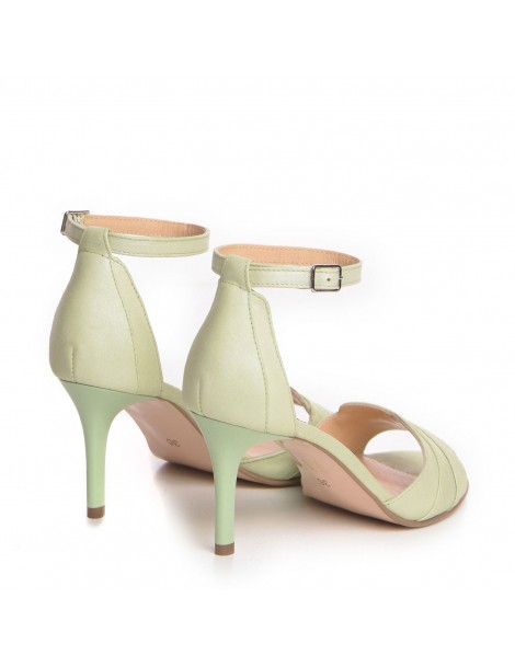 Sandale mireasa piele naturala Verde Camille - The5thelement.ro