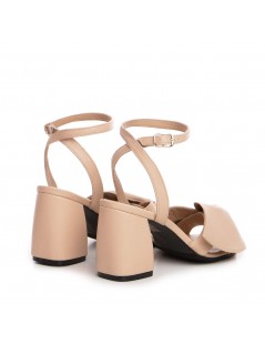 Sandale mireasa piele naturala Nude Paola - The5thelement.ro